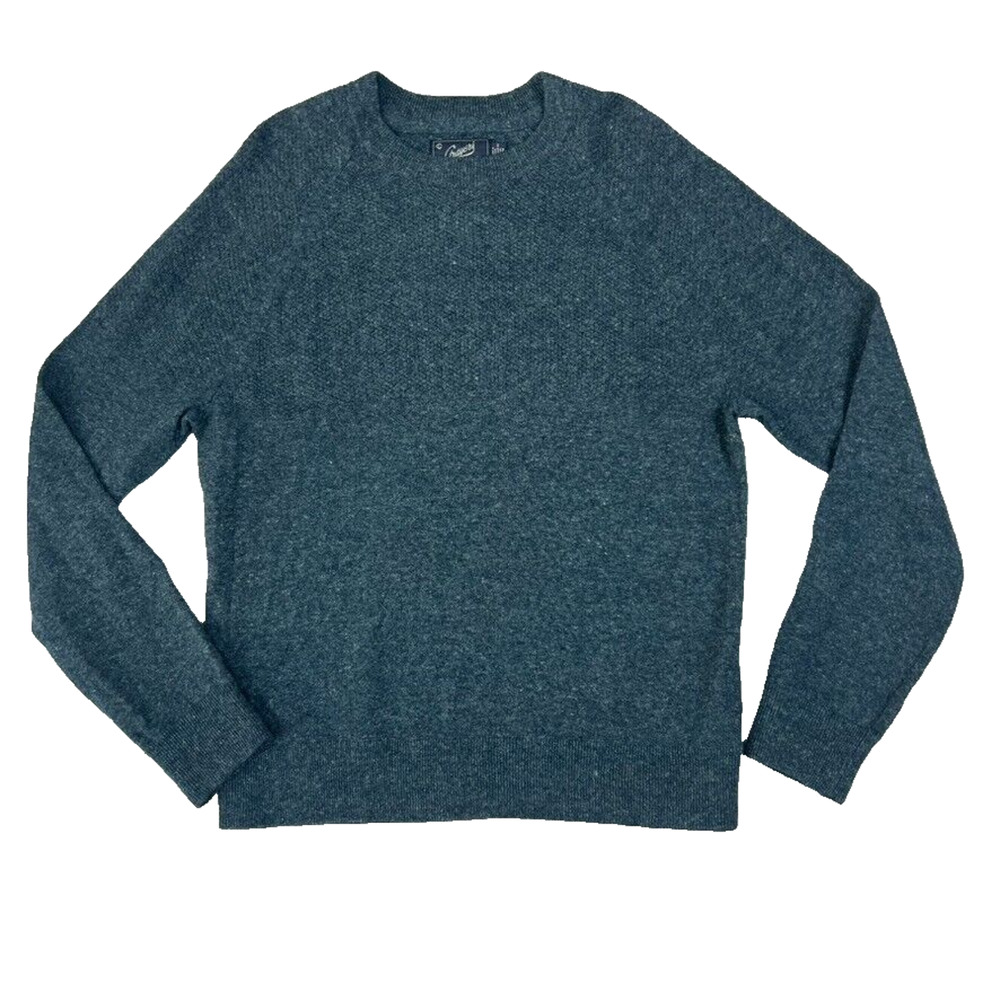 Grayers Clothiers Sweater Mens M Blue Green Crew Neck Wool And Linen Blend